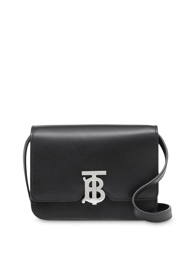 Burberry Mini Leather Tb Bag - Black
