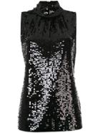 Dorothee Schumacher Sequined Sleeveless Top - Black