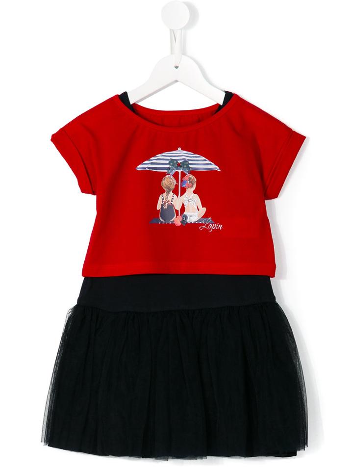 Lapin House - Tulle Skirt Dress - Kids - Silk/cotton/polyamide/spandex/elastane - 4 Yrs, Blue