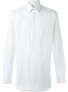 Paul Smith Cashmere Classic Casual Shirt, Men's, Size: 16, White, Cotton/modal/cashmere