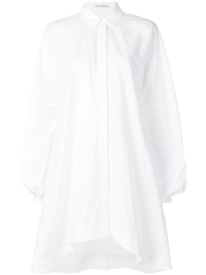 Jw Anderson Buttondown Puff Sleeve Dress - White