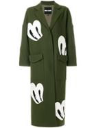 House Of Holland Patch Detail Coat - Green