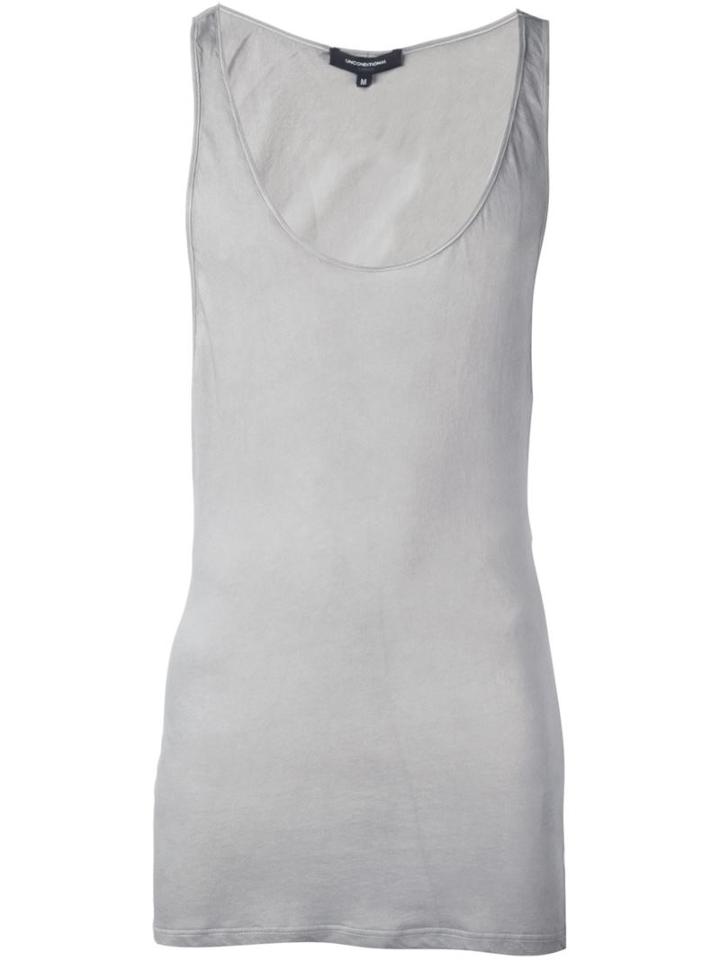 Unconditional Long Tank Top, Men's, Size: L, Grey, Cotton