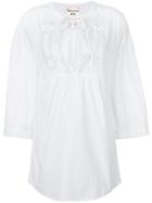Semicouture Embroidered Details Mini Dress - White