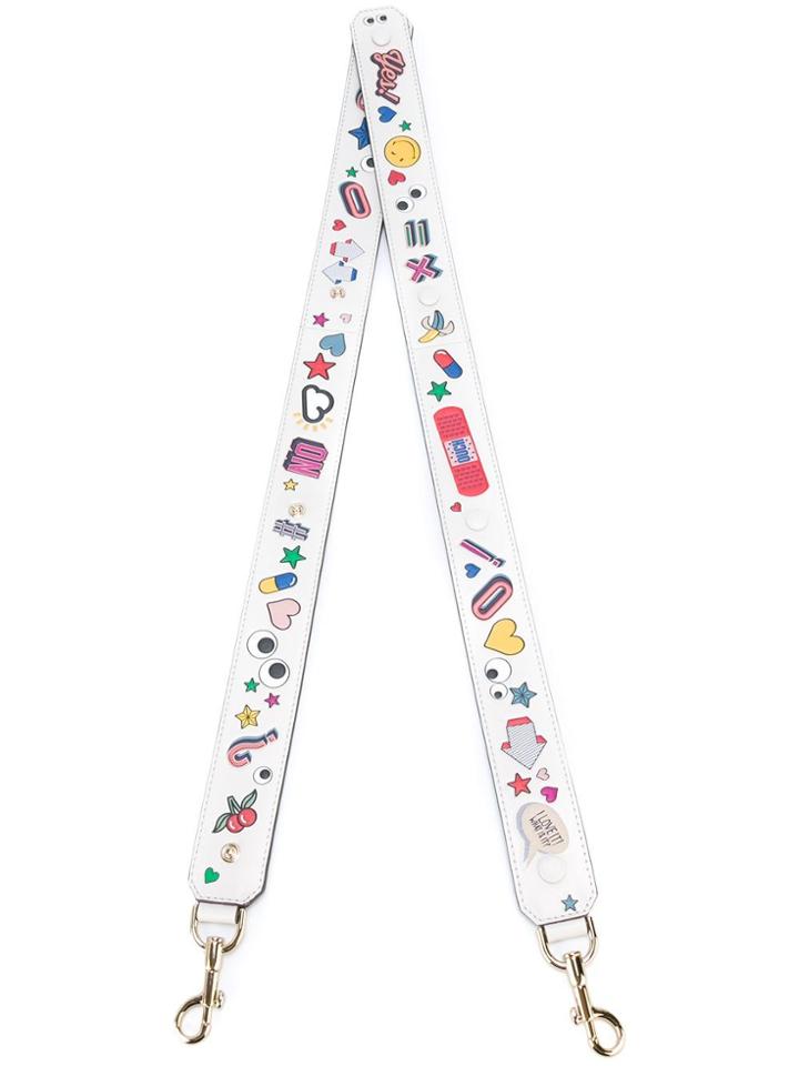 Anya Hindmarch Sticker Shoulder Strap - White