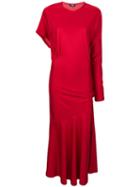 Calvin Klein 205w39nyc Asymmetric Draped Dress - Red