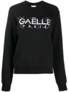 Gaelle Bonheur Printed Logo Sweatshirt - Black