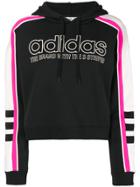 Adidas Cropped Logo Hoodie - Black