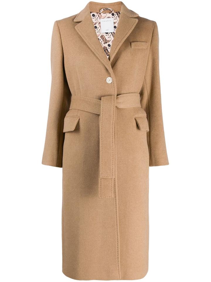 Sandro Paris Camen Camel Coat - Neutrals