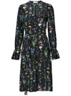 Altuzarra - Floral Print Midi Dress - Women - Silk - 36, Black, Silk