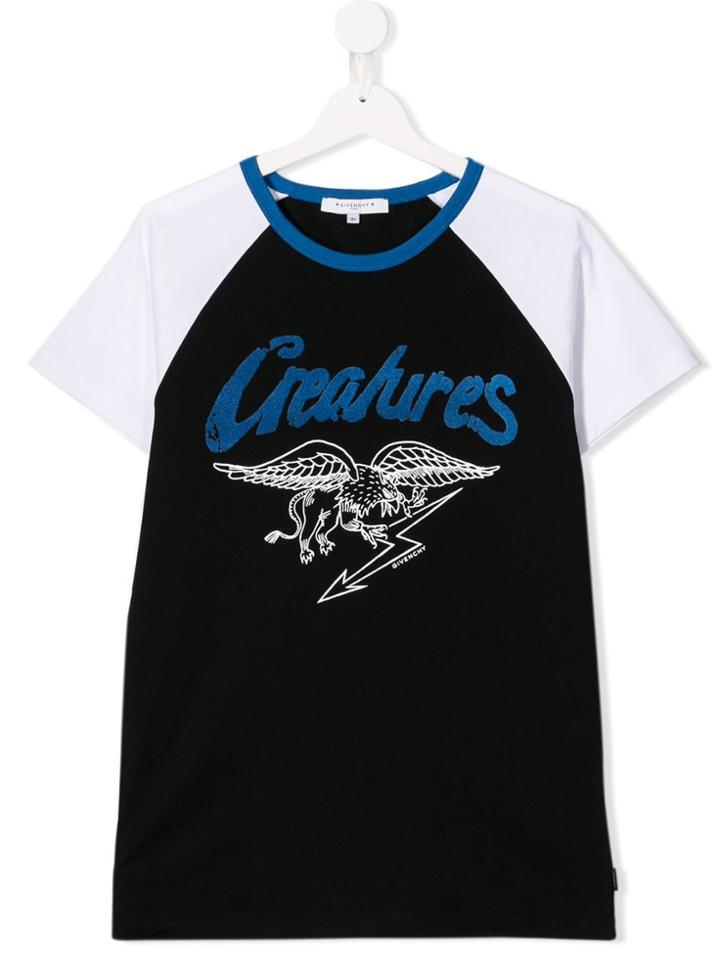 Givenchy Kids Teen Creatures Print T-shirt - Black