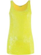 P.a.r.o.s.h. Geek Sequin Tank Top, Women's, Yellow/orange, Polyamide/spandex/elastane/pvc