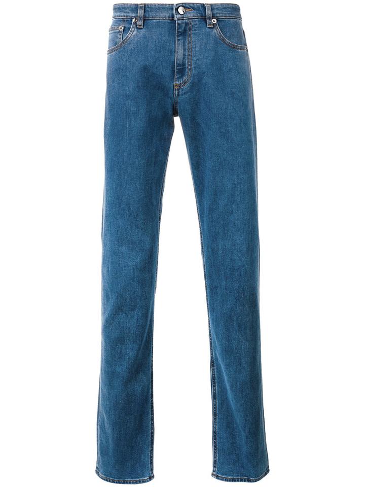 Ermenegildo Zegna - Straight Leg Jeans - Men - Cotton - 37, Blue, Cotton
