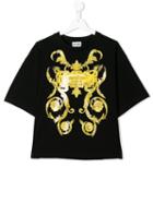 Moschino Kids Teen Baroque Print T-shirt - Black