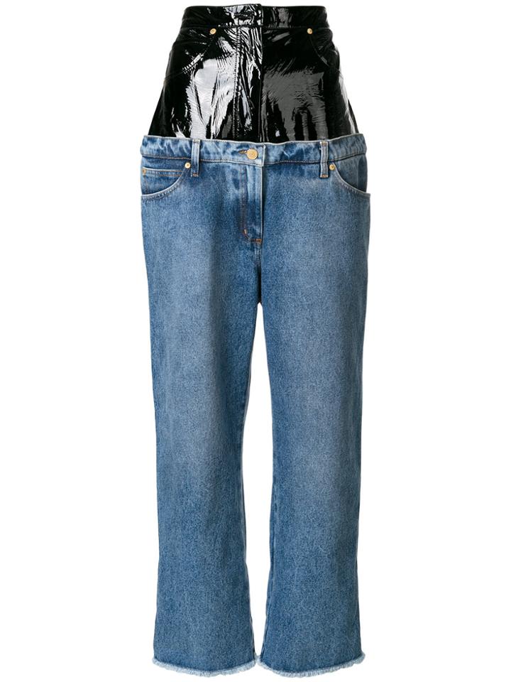 Natasha Zinko Contrast High Waist Jeans - Blue