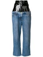Natasha Zinko Contrast High Waist Jeans - Blue