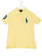 Ralph Lauren Kids - Side Slits Polo Shirts - Kids - Cotton - 4 Yrs, Yellow/orange