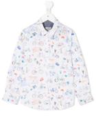 Paul Smith Junior - Bicycles Print Shirt - Kids - Cotton - 10 Yrs, White