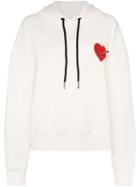 Palm Angels Pin My Heart Hoodie - White