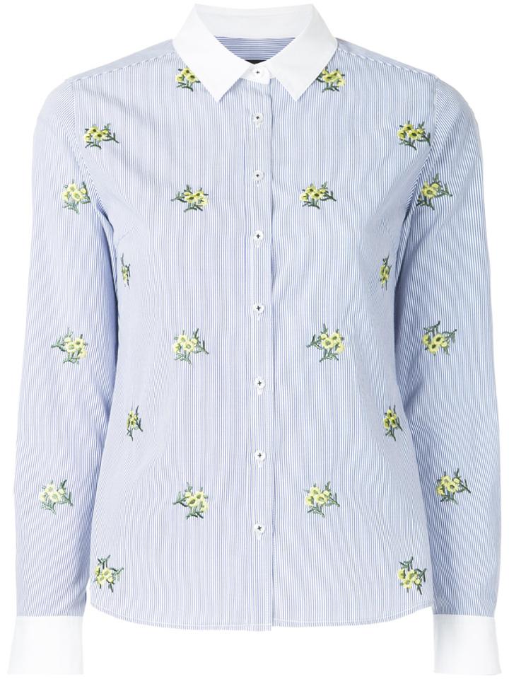 Loveless Embroidered Detail Shirt - Blue