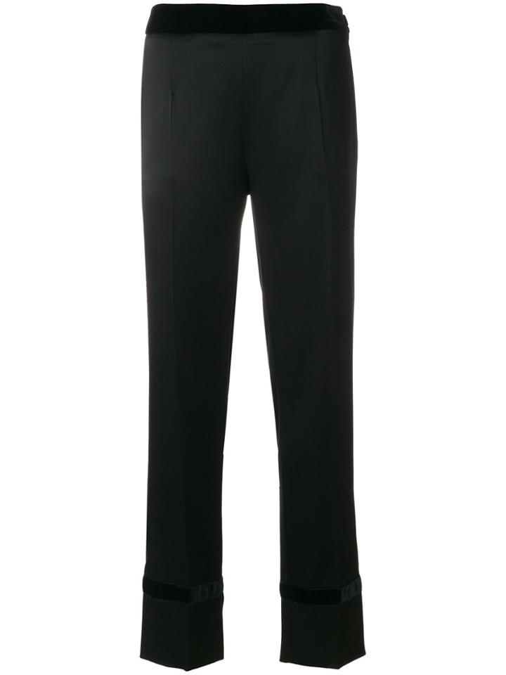 Lanvin High-waisted Straight Leg Trousers - Black