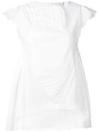 Capucci Asymmetric Origami Blouse, Women's, Size: 42, White, Cotton