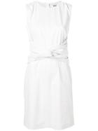 Msgm Short Knotted Dress - White