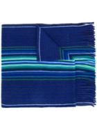 Paul Smith Logo Embroidered Scarf - Blue