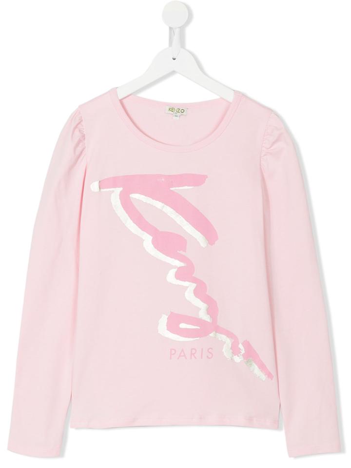 Kenzo Kids Kenzo Signature Top - Pink & Purple