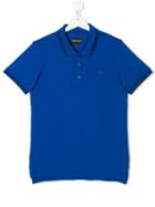 Emporio Armani Kids Stripe Detail Polo Shirt - Blue
