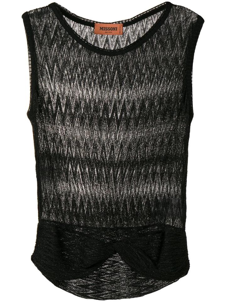 Missoni Glitter Ruched Top - Black