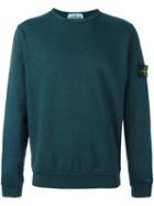 Stone Island Logo Patch Sweatshirt, Men's, Size: Large, Blue, Cotton