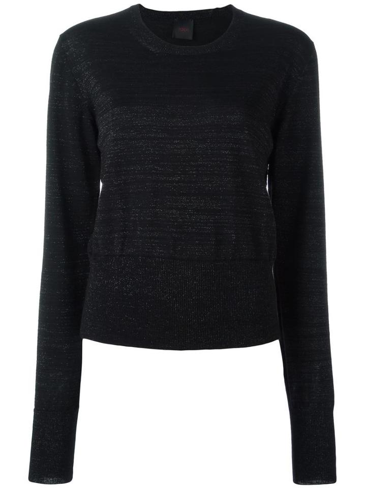 Eggs Fine Knit Jumper, Size: 44, Black, Virgin Wool/viscose/metallized Polyester