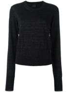Eggs Fine Knit Jumper, Size: 44, Black, Virgin Wool/viscose/metallized Polyester