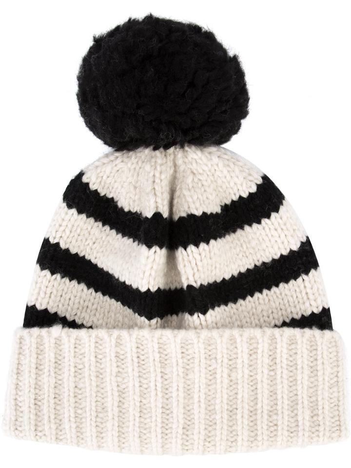 The Elder Statesman Cashmere Pom Pom Cap - Black