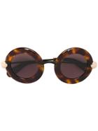 Christopher Kane 'flight' Sunglasses - Brown