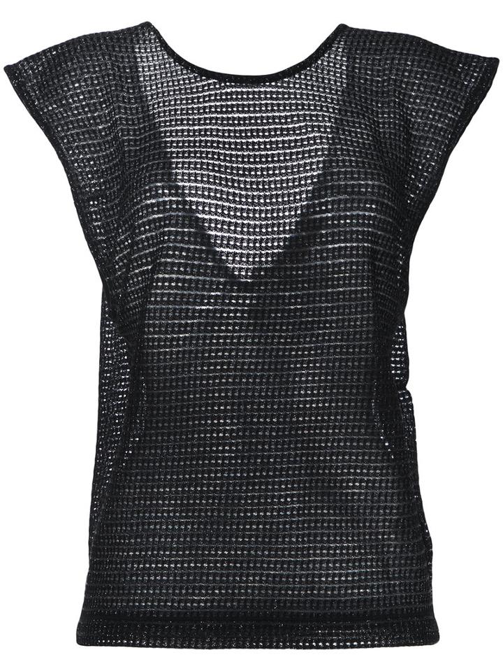 Maison Olga - Kapapoto T-shirt - Women - Cotton/polyamide/polyester/viscose - 1, Black, Cotton/polyamide/polyester/viscose