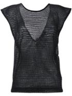 Maison Olga - Kapapoto T-shirt - Women - Cotton/polyamide/polyester/viscose - 1, Black, Cotton/polyamide/polyester/viscose