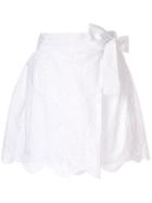 Sir. Delilah Wrap Mini Skirt - White