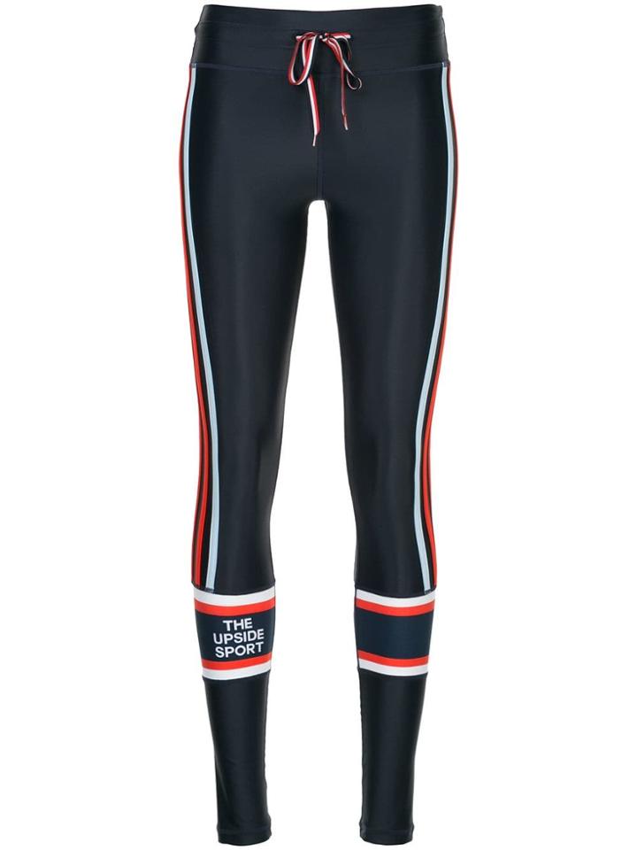 The Upside Side Stripes Leggings - Black