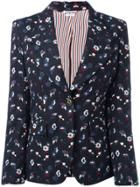 Thom Browne Floral Embroidery Jacket - Blue