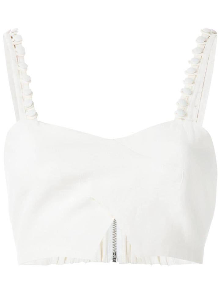 Olympiah Magnolia Cropped Top - White