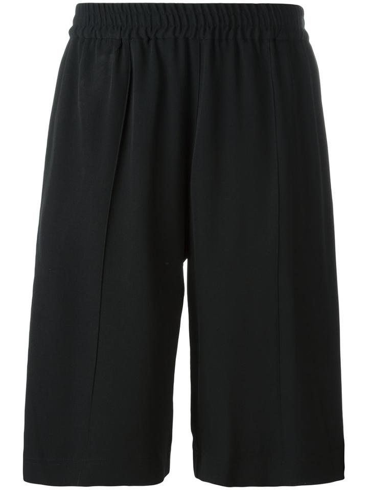Msgm Side Stripe Track Shorts, Men's, Size: 52, Black, Acetate/viscose/polyamide