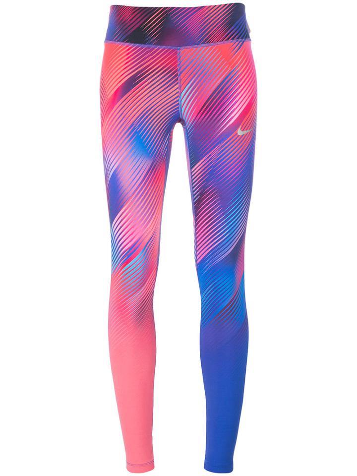 Nike Printed Leggings, Women's, Size: Xs, Pink/purple