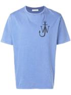 Jw Anderson Logo Print Crewneck T-shirt - Blue