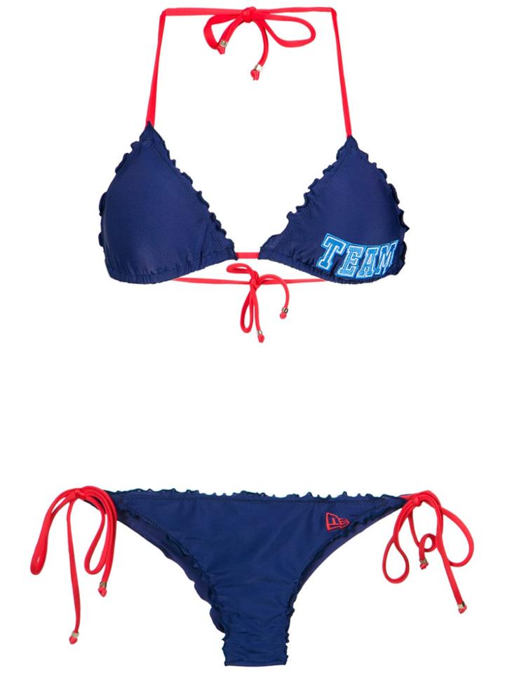 Amir Slama Embroidered Bikini Set - Marinho