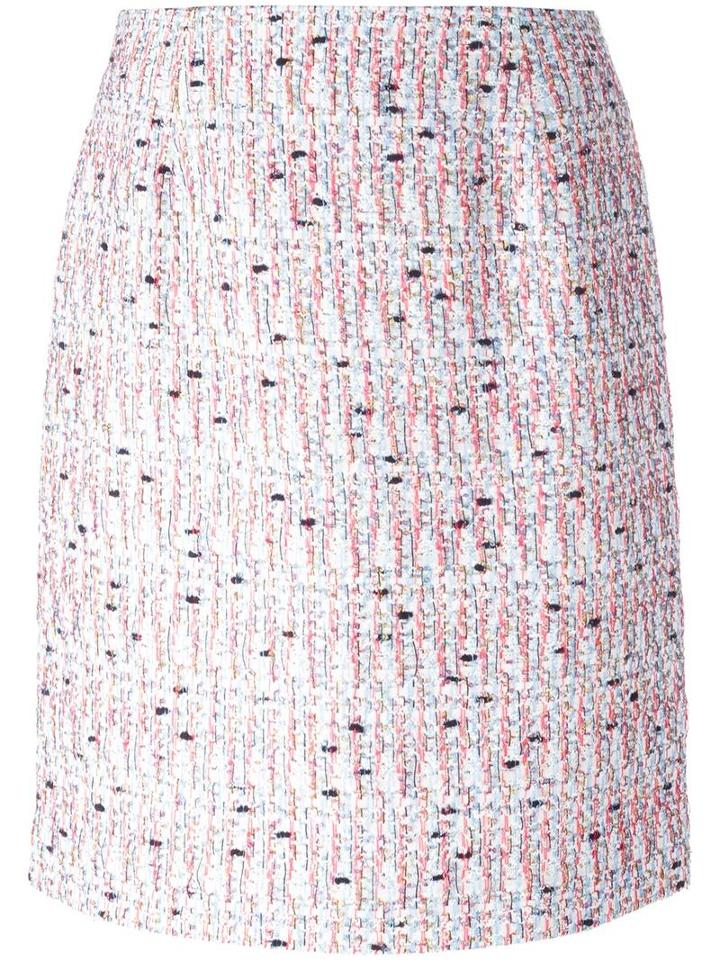 Giambattista Valli Tweed Skirt, Women's, Size: 42, Pink/purple, Cotton/viscose/polyamide/viscose