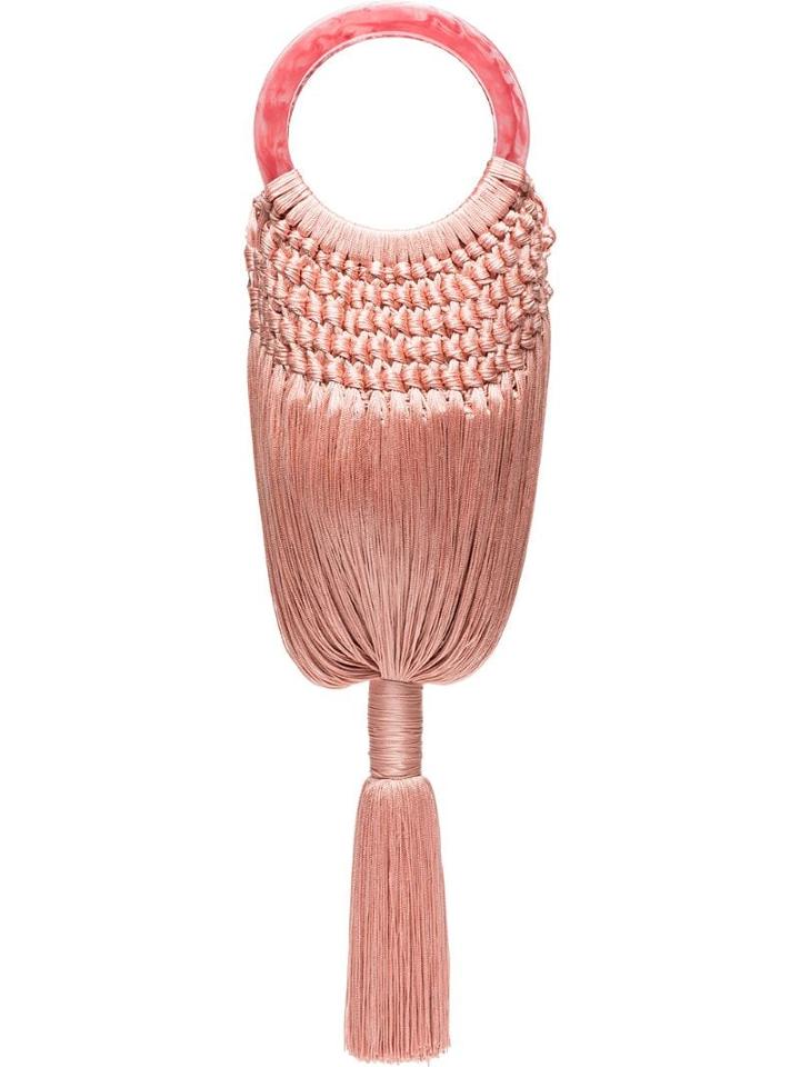 Cult Gaia Pink Angelou Tasselled Bag