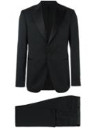 Tagliatore Two-piece Suit, Men's, Size: 46, Black, Virgin Wool/cupro