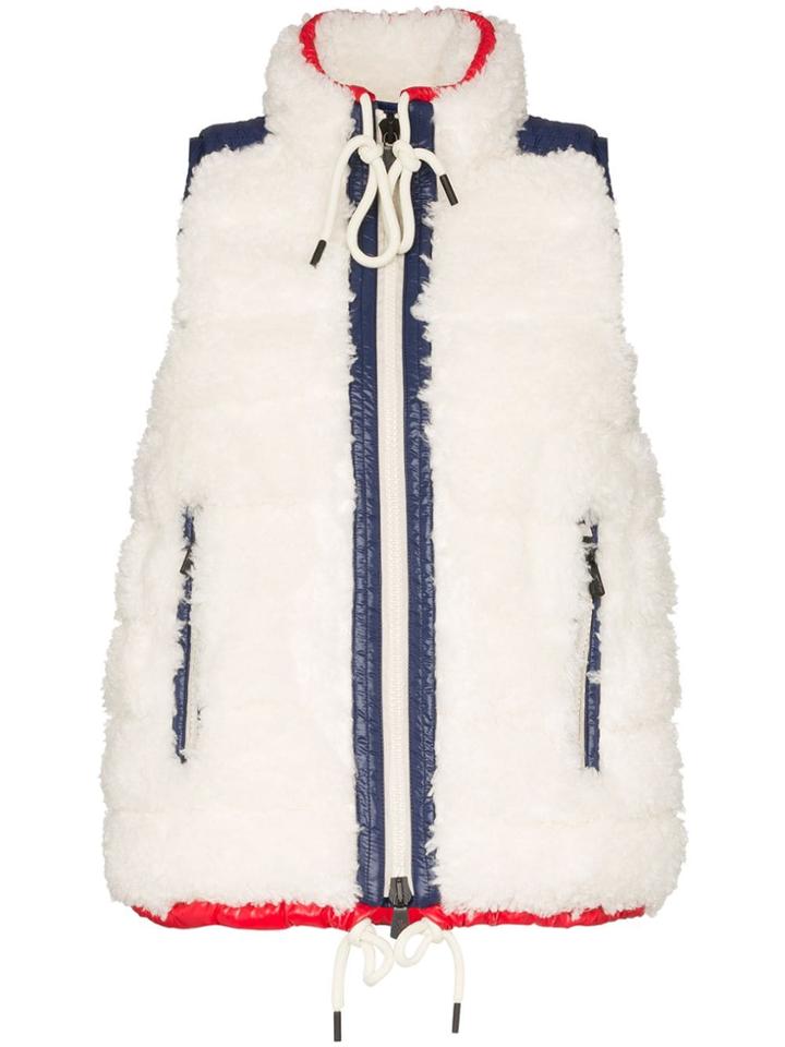 Moncler Grenoble Shearling-panelled Gilet - White